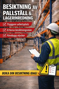 Våra tjänster - Montage och besiktning av pallställ och övrig lagerinredning.